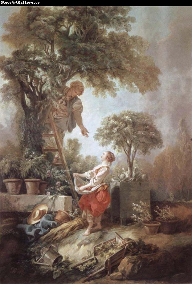 Francois Boucher Landscape with Kirschpfluckerin